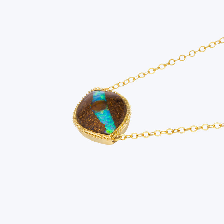 Medium Opalized Wood 18k One of a Kind Necklace