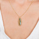 Small Opalized Wood 18k One of a Kind Necklace