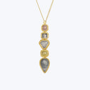 Multi-Colored Diamond 18k One of a Kind Necklace