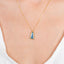Small Aquamarine 18k One of a Kind Necklace (2)