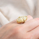Medium Fossilized Coral 18k One of a Kind Ring