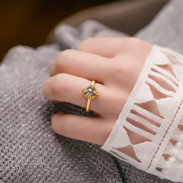 Medium Diamond 18k One of a Kind Ring