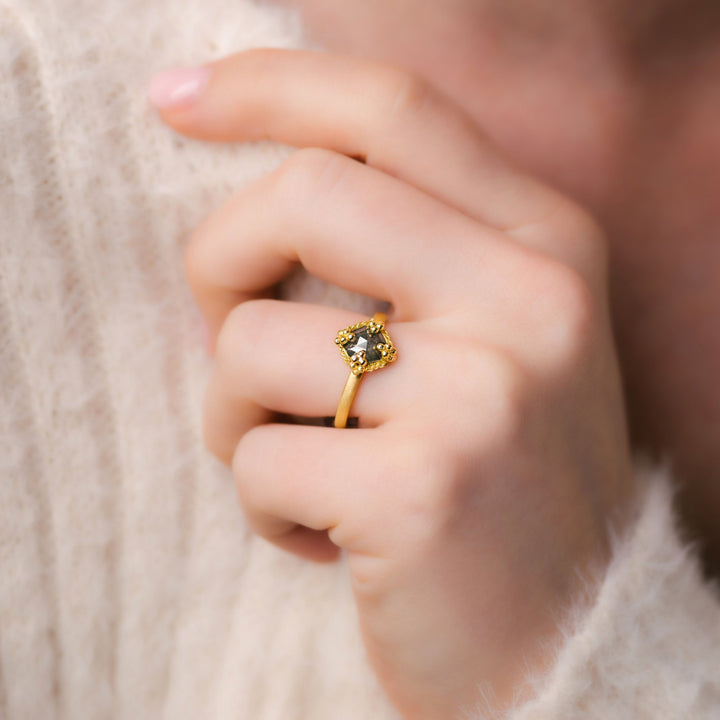 Medium Diamond 18k One of a Kind Ring