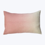 Dip Dyed Alpaca Lumbar Pillow Dusty Rose