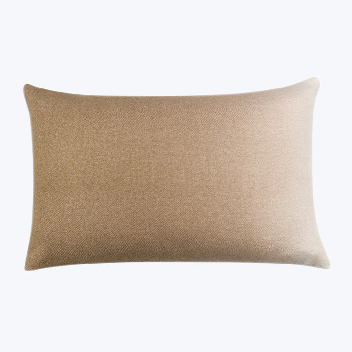 Dip Dyed Alpaca Lumbar Pillow Camel