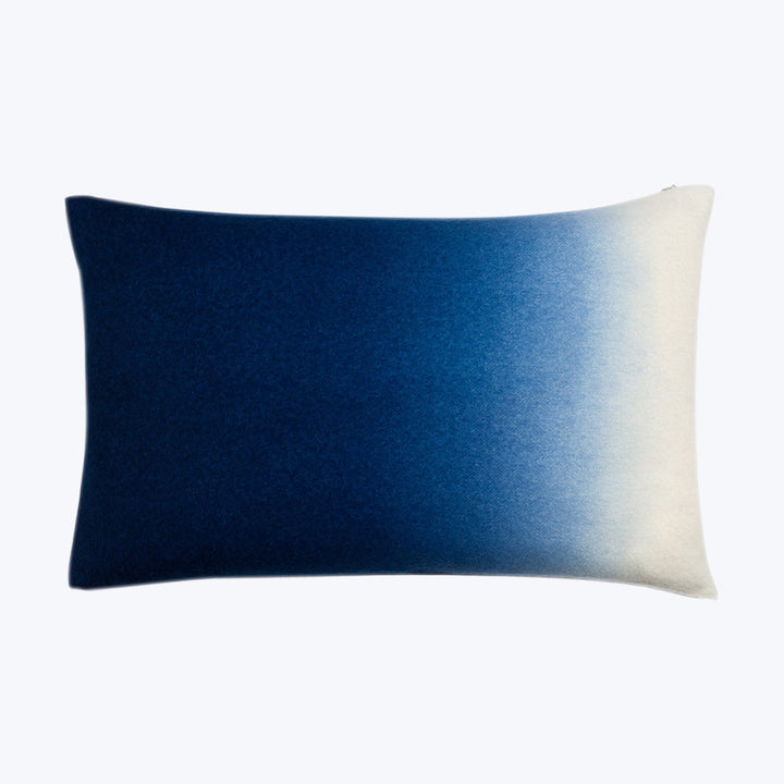 Dip Dyed Alpaca Lumbar Pillow Indigo
