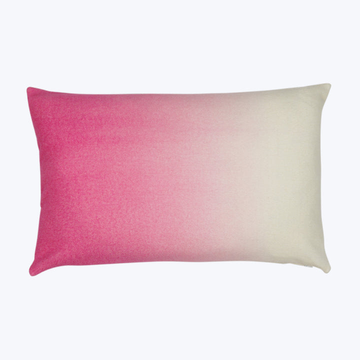 Dip Dyed Alpaca Lumbar Pillow Tulip Pink