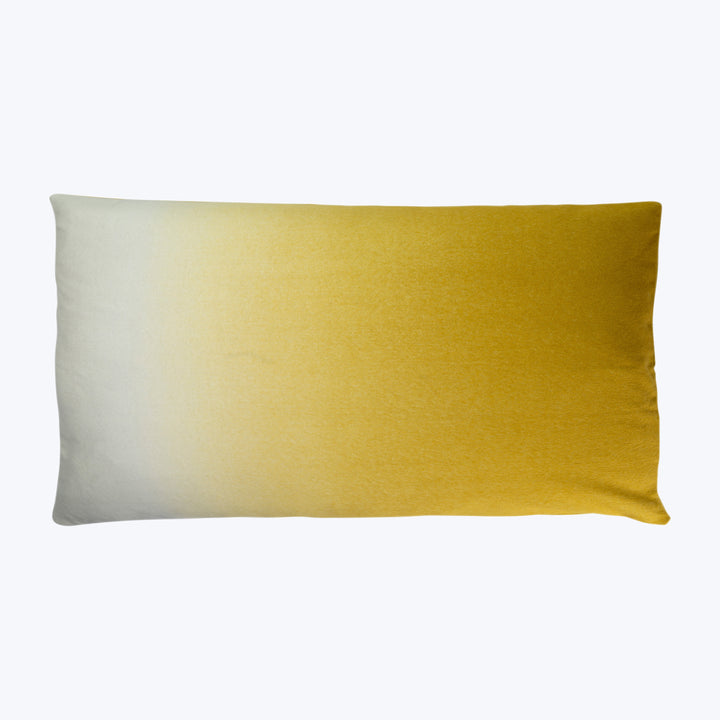 Dip Dyed Alpaca Lumbar Pillow Goldenrod