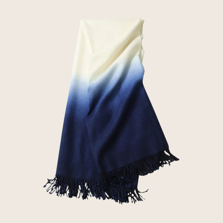 Dip Dyed Alpaca Throw Indigo