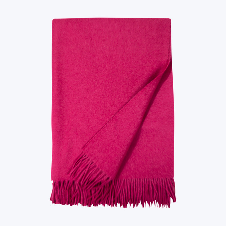 Madison Alpaca Throw Raspberry
