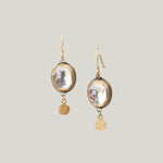 Rosecut White Topaz Drop Earring