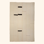 Cream Vintage Kilim Wool Rug - 7'10" x 11'8"