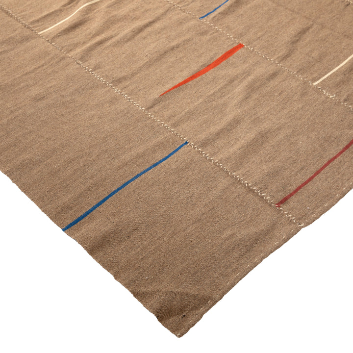 Multicolored Vintage Kilim Wool Rug - 5'11" x 10'10"