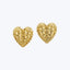 Pierce Your Heart Gold Heart Stud Earrings