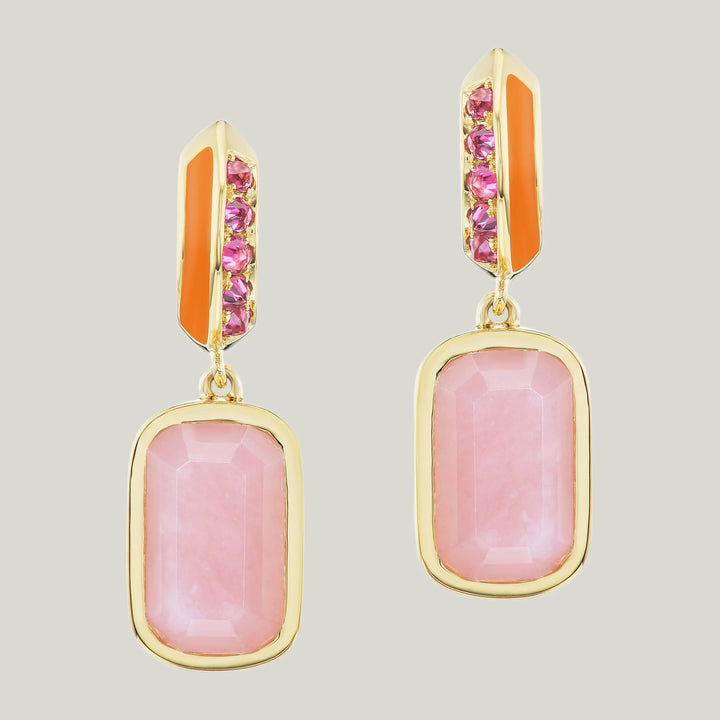 Sweet, Happy Life Pink Tourmaline Drop Earrings