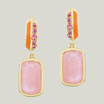 Sweet, Happy Life Pink Tourmaline Drop Earrings