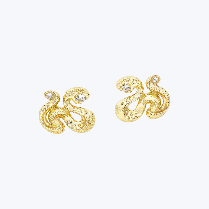 Impeccable Words Yellow Gold Wisdom Studs