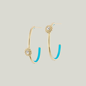 4 Elements Water Hoop Earrings