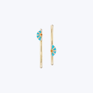 4 Elements Fire Hoop Earrings - hover