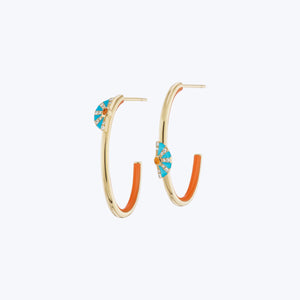 4 Elements Fire Hoop Earrings