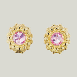 California Dreaming Pink Sapphire Stud Earrings