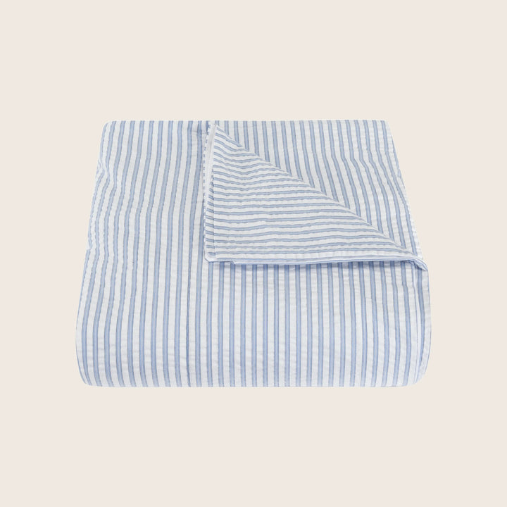 Matteo Cotton Duvet Cover Azure / Full/Queen