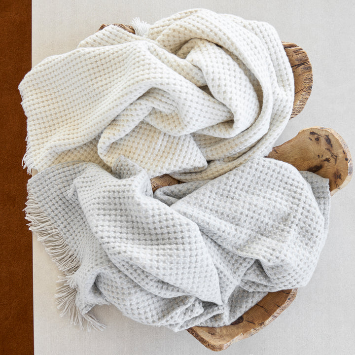 Cleo Cashmere Throw Cloud