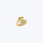 Yellow Diamond Spiral Heart Cut Ring