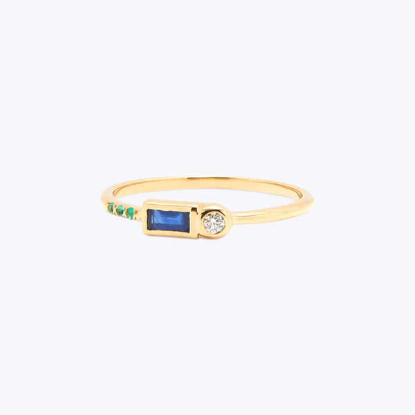 Mercado Stack Ring In Blue Sapphire 5
