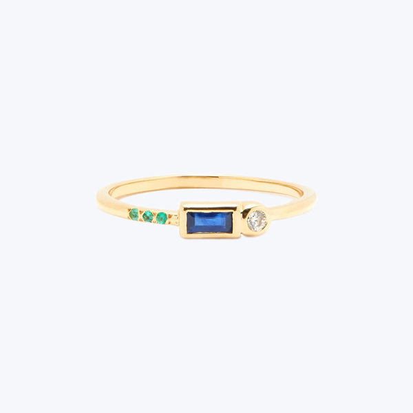 Mercado Stack Ring In Blue Sapphire 5