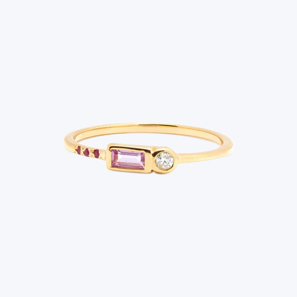 Mercado Stack Ring In Pink Sapphire 5