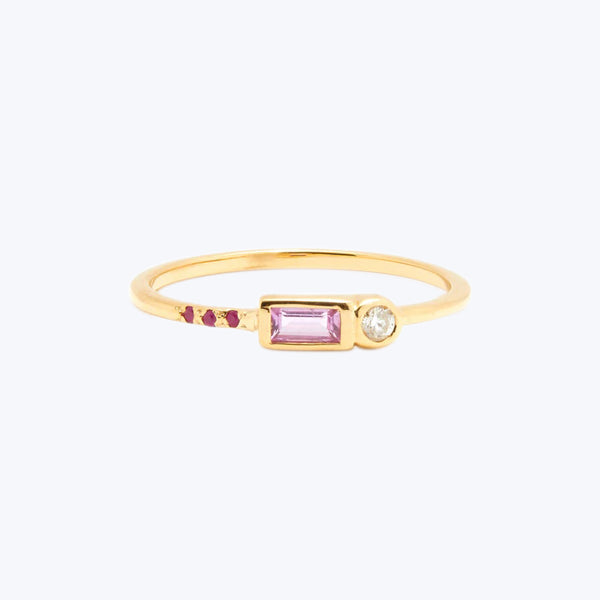 Mercado Stack Ring In Pink Sapphire 5