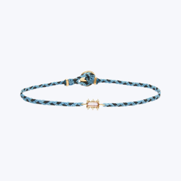 Amethyst Mosaic Charm Signature Bracelet in Tropical Blue & Black 6
