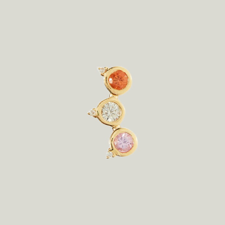 Pinnacle Stud with Mixed Gems