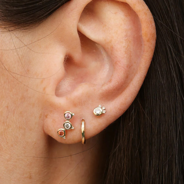 Pinnacle Stud with Mixed Gems