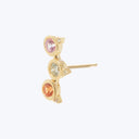 Pinnacle Stud with Mixed Gems