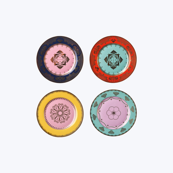 Grandpa Multicolor Plates, Set of 4