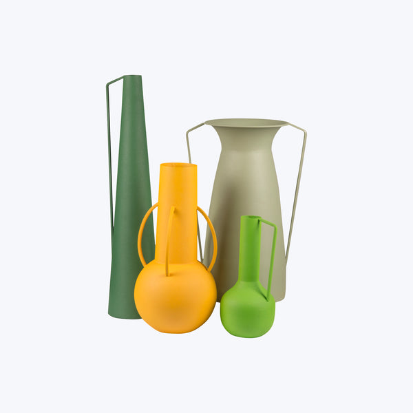 Roman Vases, Set of 4 Green