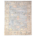 Grey Traditional Oushak Silk Rug 9' x 12'