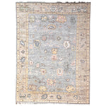 Grey Traditional Oushak Silk Rug 10' x 14'