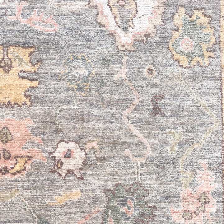 Grey Traditional Oushak Silk Rug 10' x 14'