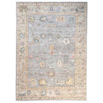 Grey Traditional Oushak Silk Rug 12' x 16'