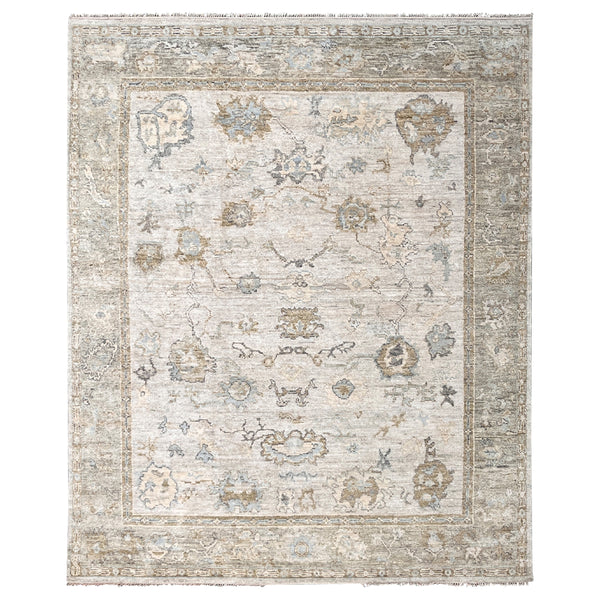 Grey Traditional Oushak Silk Rug 8' x 10'