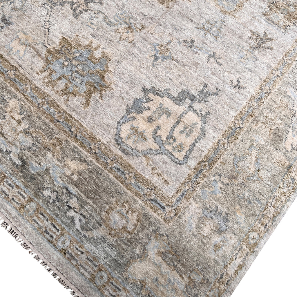 Grey Traditional Oushak Silk Rug 8' x 10'