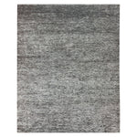 Grey Solid Textured Wool Silk Blend Rug - 8' x 10'