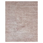 Pink Solid Textured Wool Silk Blend Rug - 8' x 10'