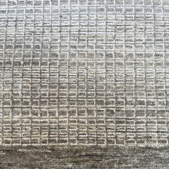 Ivory & Beige Transitional Wool Silk Blend Rug - 8' x 10'