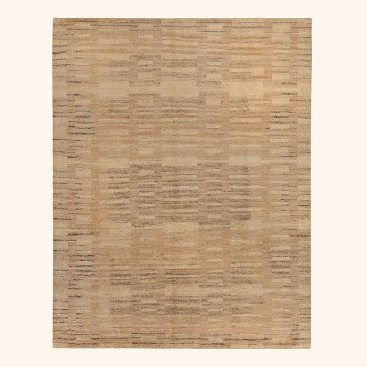 Natural Contemporary Silk Rug - 8' x 10'