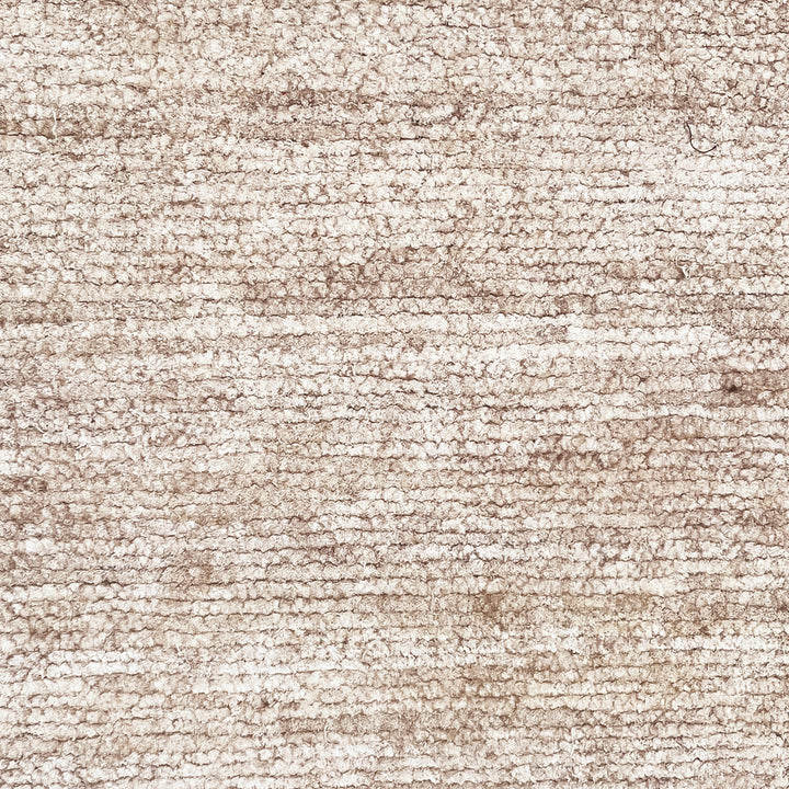 Brown Solid Textured Silk Rug - 8' x 10'