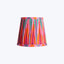 5.5" Cordless Lamp Tall Tapered Cotton Shade Pink Ikat